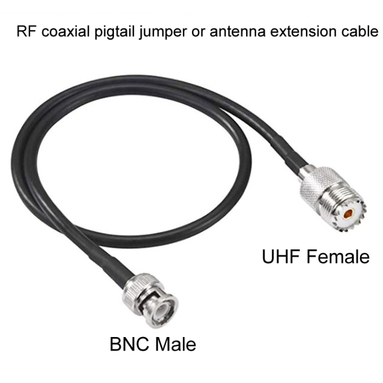 BNC Male To UHF Female RG58 Coaxial Adapter Cable, Cable Length:1.5m by buy2fix