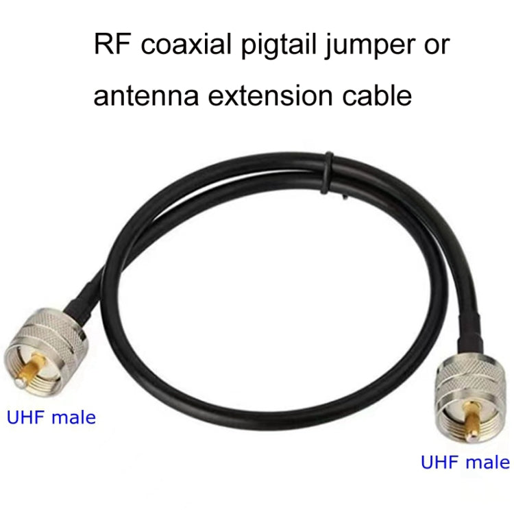 UHF Male To UHF Male RG58 Coaxial Adapter Cable, Cable Length:3m by buy2fix