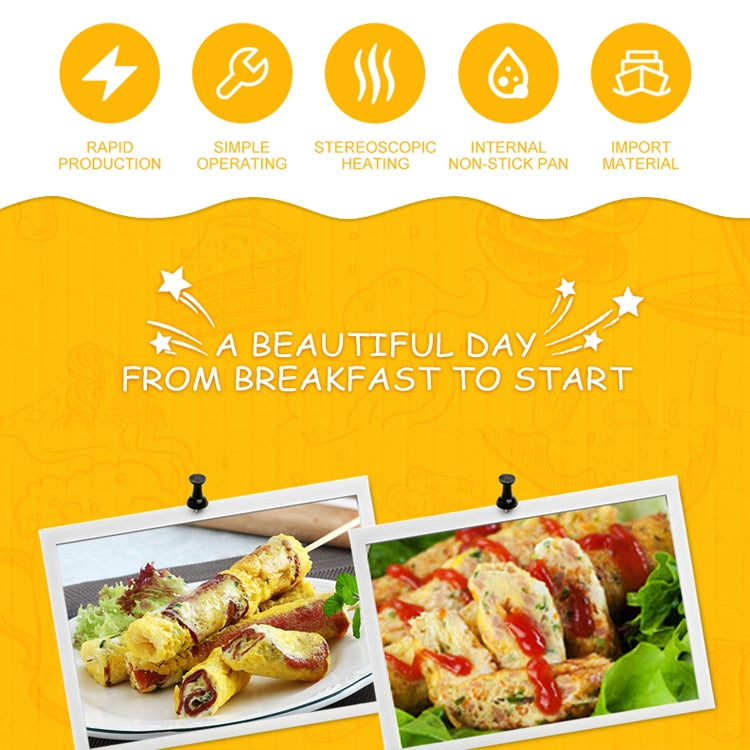 Automatic Multifunctional Egg Roll Maker Electric Egg Boiler Omelette Machine Breakfast Egg Tool(Green) by buy2fix