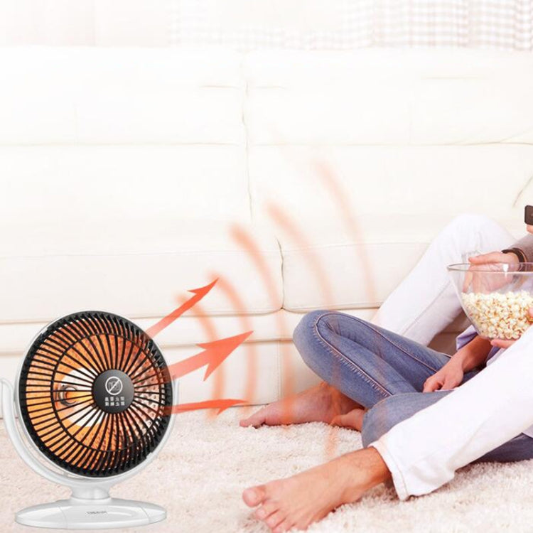 Small Sun Mini Home Office Heater 6 inch Electric Heater National Standard Plug, Specification:with 3m Extension Cable(White) by buy2fix