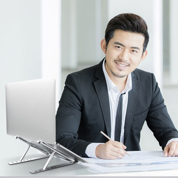 Aluminum Alloy Couch Notebook Mount Sofa Foldable Laptop Stand(Black) by buy2fix