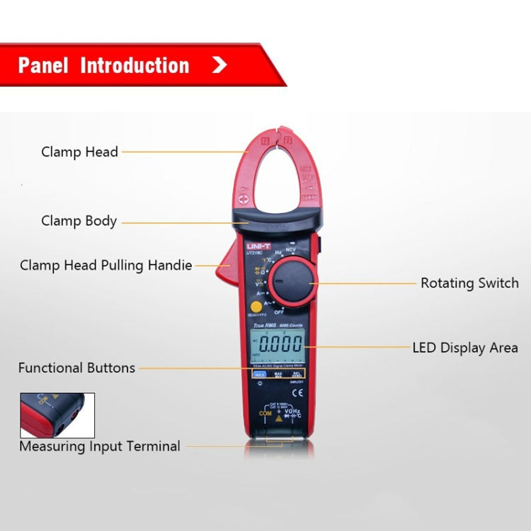 UNI-T UT216B 600A Digital Clamp Meter AC DC Voltage Detector by UNI-T