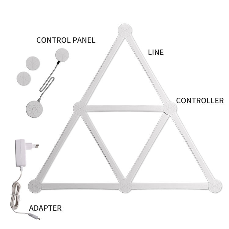 JSK-P22 Smart RGB Mosaic Light Rhythm Light Support Amazon Alexa / Google Assistant /DuerOS UK Plug(White) by buy2fix