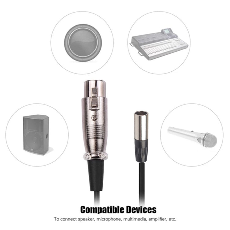 Xlrmini Caron Female To Mini Male Balancing Cable For 48V Sound Card Microphone Audio Cable, Length:0.5m by buy2fix