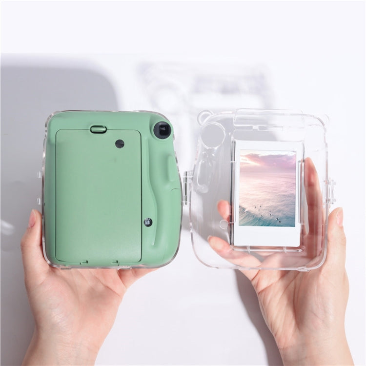 For Fujifilm Instax Mini 11 5sets Storage Case + Shoulder Strap + Sticker 3 In 1 Set(Set 6) by buy2fix