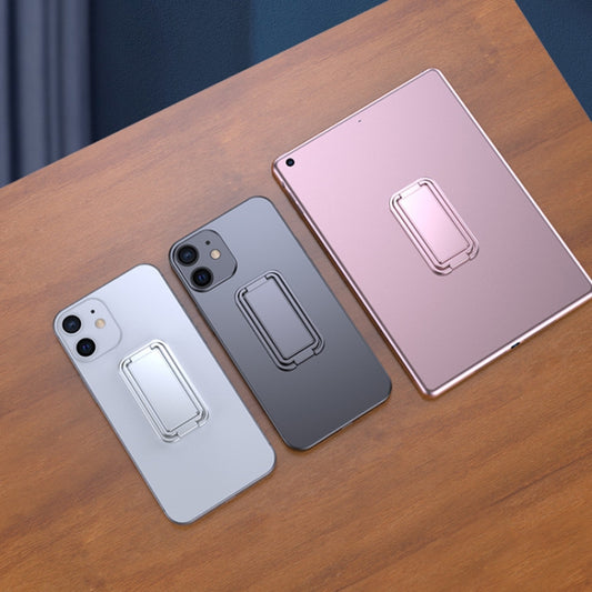 Metal Car Mobile Phone Folding Bracket Ring Buckle Paste Bracket,Style: Square(Black) by buy2fix