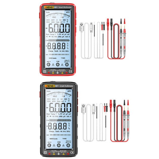 ANENG 681 LCD Digital Display Screen Smart Automatic Range Rechargeable Multimeter(Black) by ANENG