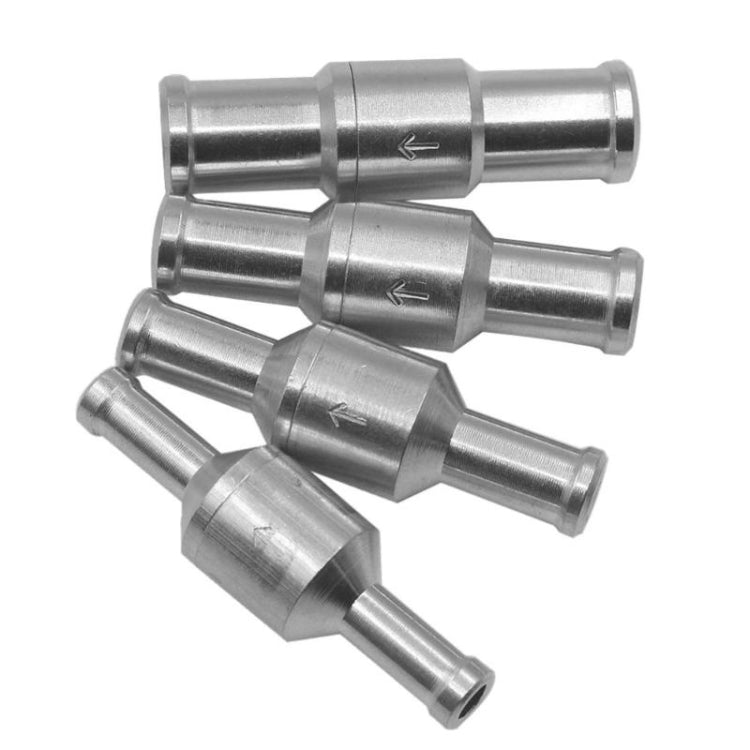Car Aluminum Alloy Gasoline Fuel Check Valve, Size:M8(Silver) by buy2fix