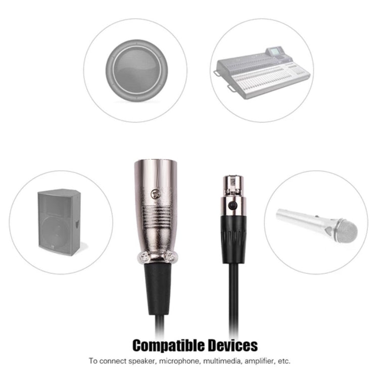 Xlrmini Caron Male To Mini Female Balancing Cable For 48V Sound Card Microphone Audio Cable, Length:3m by buy2fix