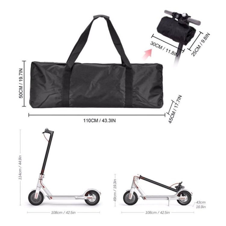 For Xiaomi M365 Electric Scooter Foldable Skateboard Zipper Waterproof Storage Bag, Size:8 inch by buy2fix