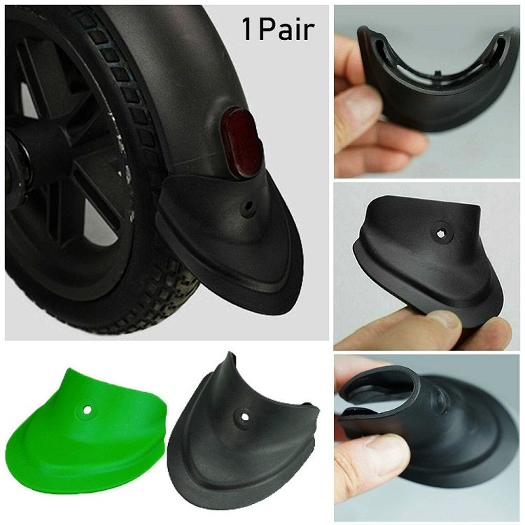 1 Pair For Xiaomi Mijia M365 / M365 Pro Electric Scooter Universal Fishtail Shape Rubber Fender, Size:7.5 x 7cm(Black) by buy2fix