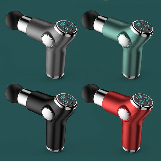 K515 Mini Fascia Gun Fitness Relax Muscle Massage Gun(LCD Version 32 Gears (Silver Gray)) by buy2fix