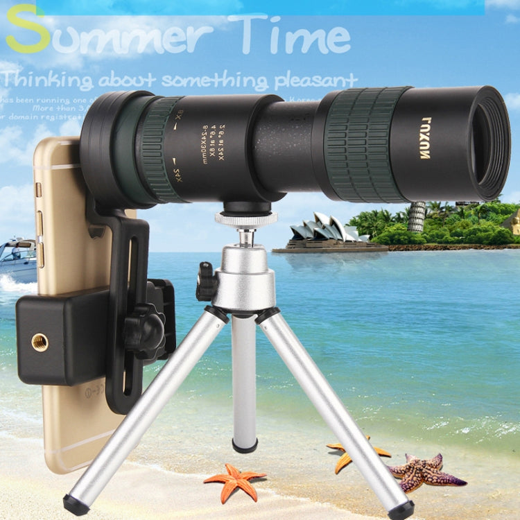 LUXUN 8-24X30 Shimmer Night Vision Single-Cylinder Variation Telescope with Phone Clip & Tripod by buy2fix