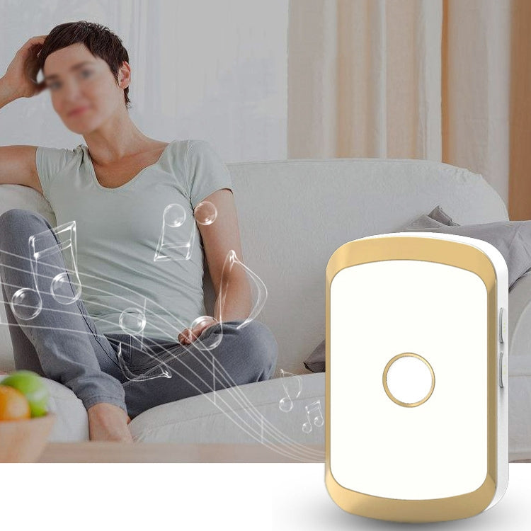 CACAZI A20 Smart Home Wireless Doorbell Digital Music Remote Control Doorbell, Style:UK Plug(Golden) by buy2fix
