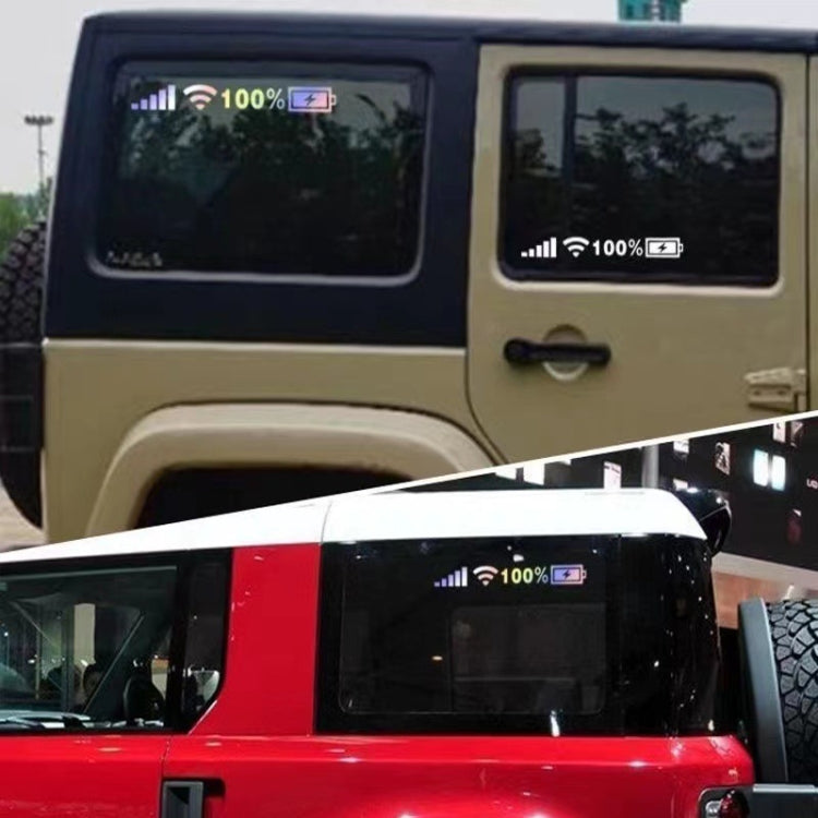 10 PCS Car Windshield Stickers Signal WiFi Power Vinyl Decal Car Stickers, Size: L(White) by buy2fix