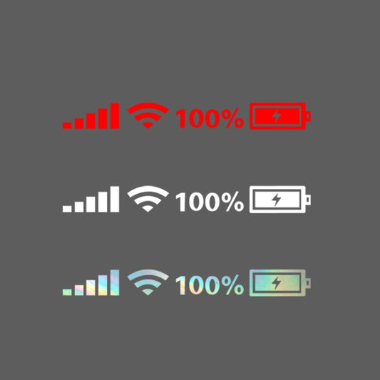 10 PCS Car Windshield Stickers Signal WiFi Power Vinyl Decal Car Stickers, Size: M( Red) by buy2fix