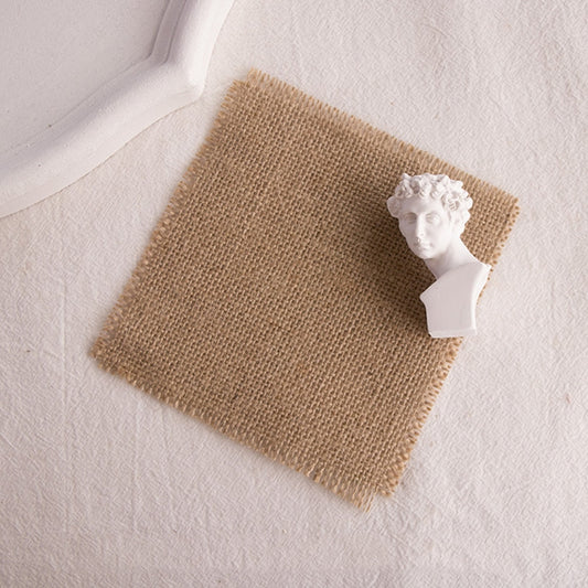 10 PCS 12x12cm Torn Edges Vintage Coarse Jute Scented Candle Coaster Photography Decoration Props(Regular Twist) by buy2fix