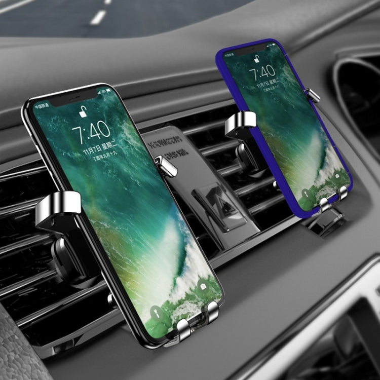 650 Vehicle-mounted Mobile Phone Gravity Bracket Air Outlet Navigation Holder, Color:Paste Black by buy2fix