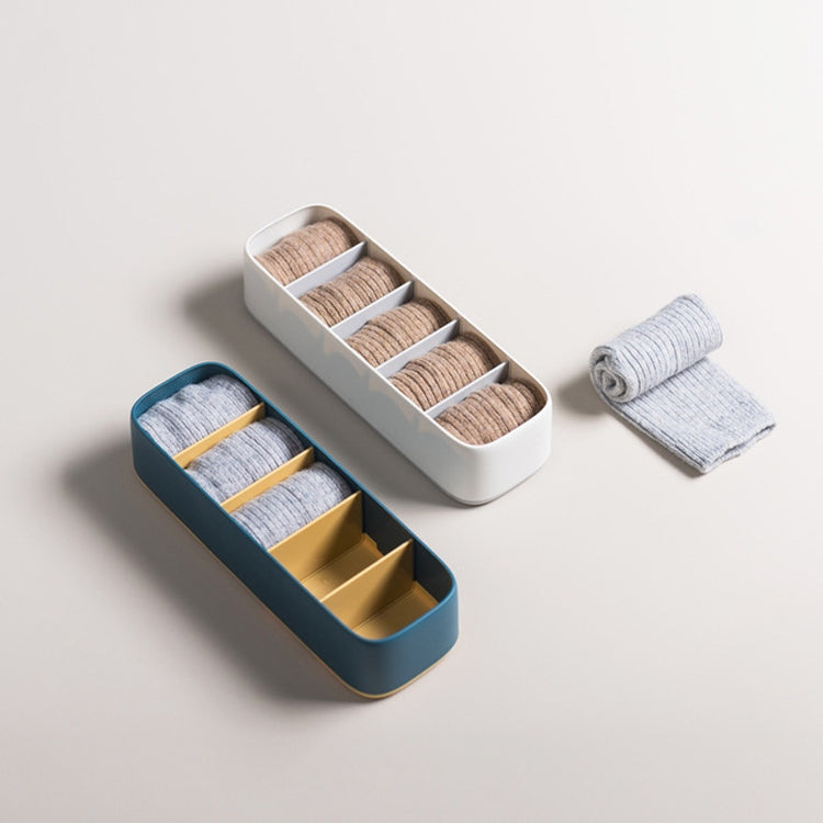 Household Underwear Socks Storage Box Drawer Type Separation and Finishing Box(Dark Blue) by buy2fix