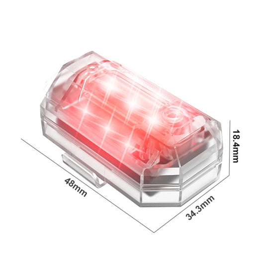 M3 Vibration Sensing Motorcycle Bicycle Aircraft Explosion Lights Cruise Flashing Anti-rear-end Collision Light(7 Color) by buy2fix