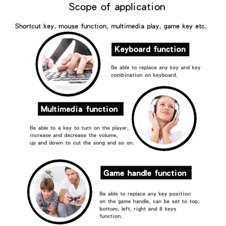 4 Keys Medical Equipment Testing Custom One-key Combo Shortcut Keyboard, Cable Length: 1.5m(Black) by buy2fix