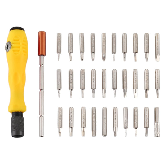 32-in-1 CRV Steel Mobile Phone Disassembly Repair Tool Multi-function Combination Screwdriver Set(Yellow) by buy2fix