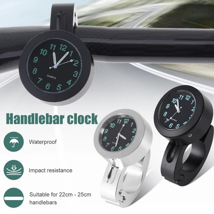 Motorcycle Bike Modified Handlebar Clock Watch(White) by buy2fix