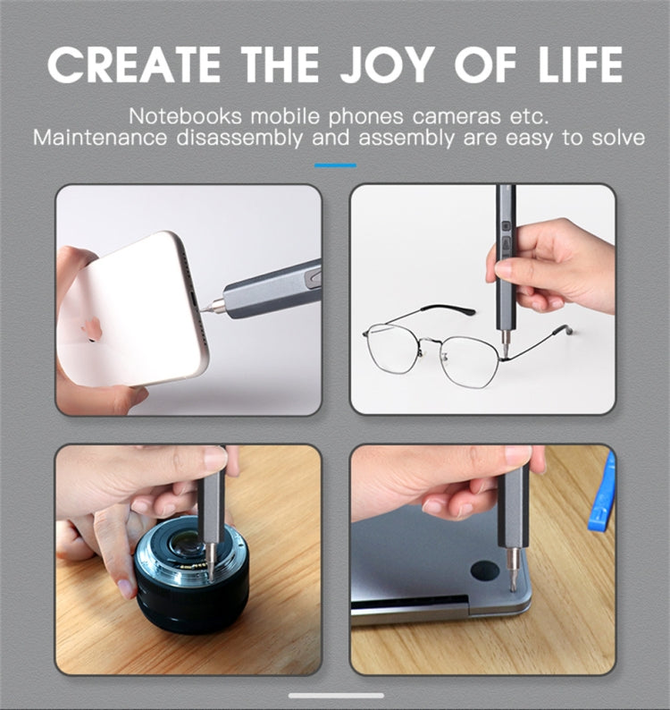 36 In 1 Rechargeable Mini Electric Screwdriver Set With 3LED Lighting(Red) by buy2fix