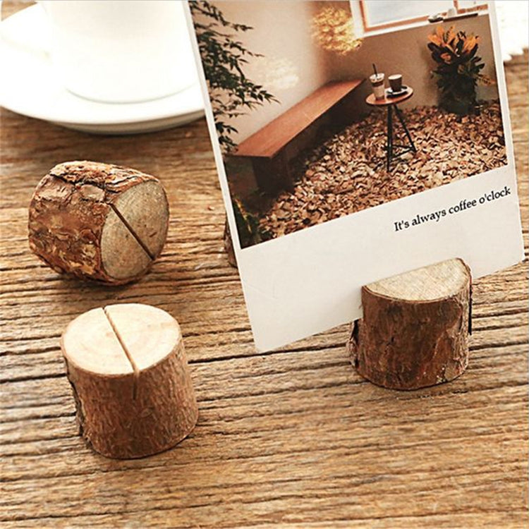 10 PCS Log Stump Note Holder Photo Clip Creative Home DIY Decorative Ornaments Shooting Props by buy2fix
