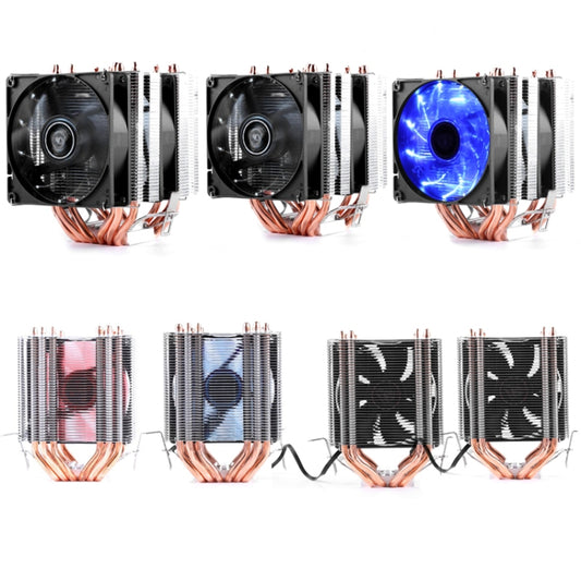 Desktop Computer 6 Copper Tube CPU Radiator Super Quiet Without Light 3-pin Single Fan by buy2fix
