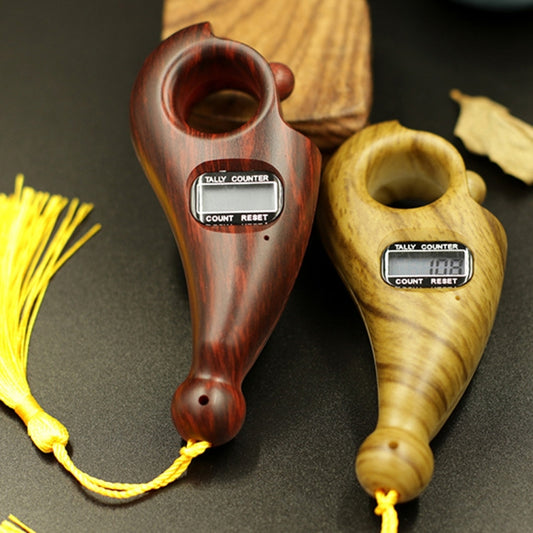 Buddhist Beads Chanting Rolling Automatic Induction Digital Display Electronic Counter(Sandalwood) by buy2fix