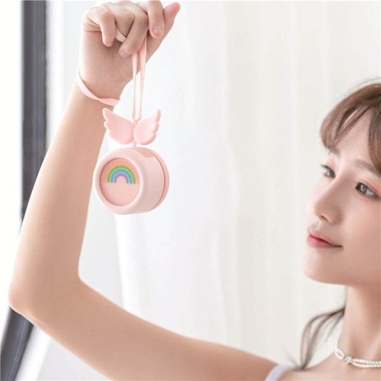 USB Charging Fan Brushless Hanging Neck Mini Sling Lazy Fan(Blue) by buy2fix