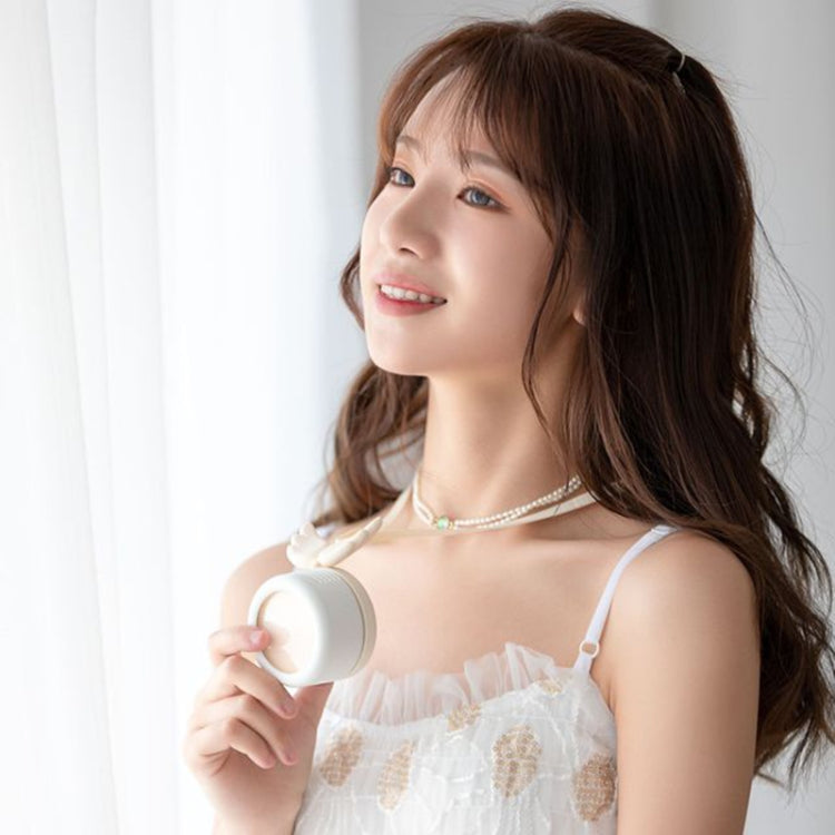 USB Charging Fan Brushless Hanging Neck Mini Sling Lazy Fan(White) by buy2fix