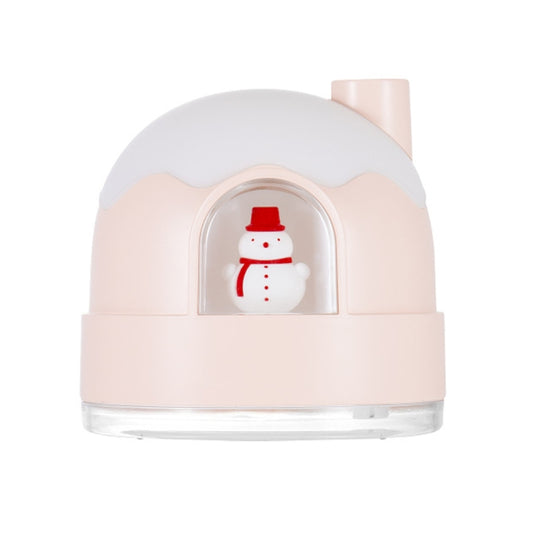 ZAY-H006 Plug-in Snowman Humidifier Night Light USB Mute Cute Desktop Air Mini Atomizer Air Humidifier(Pink) by buy2fix