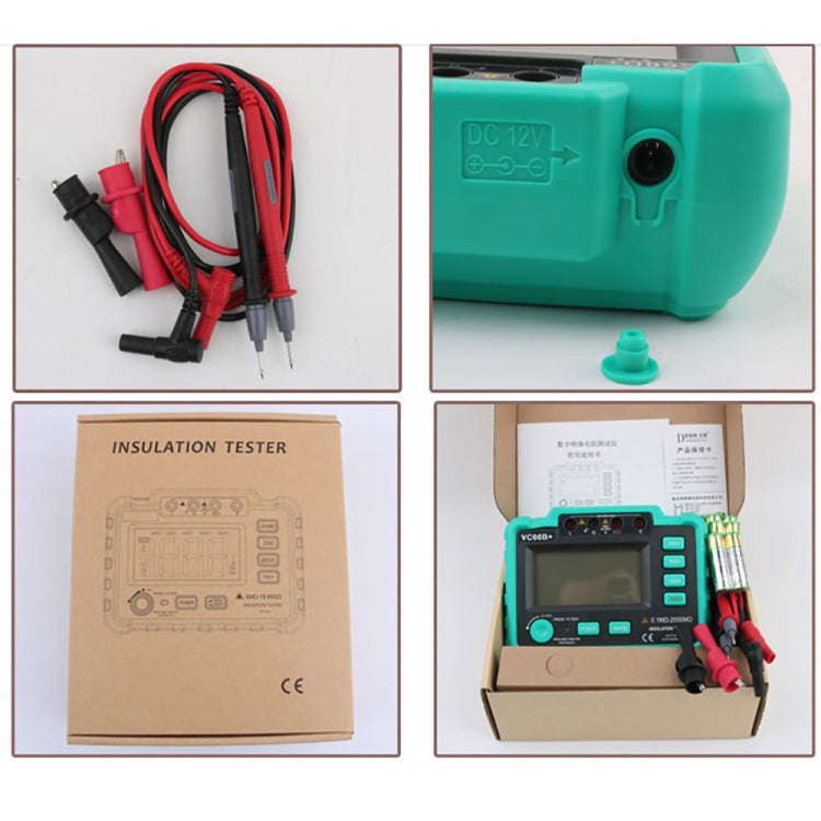 VC60B+ Digital Multimeter Measuring Instrument Digital Insulation Resistance Tester by buy2fix