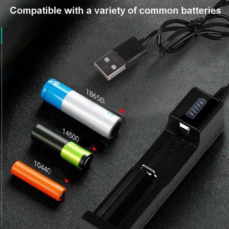 10 PCS USB 18650 Battery Single Slot Holder Charger with Flashlight Function by buy2fix