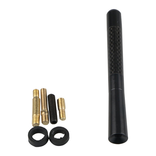 5 PCS Aluminum Alloy Carbon Brazing Antenna Car Decoration Beautiful Antenna Car Roof Antenna Modification(Black) by buy2fix