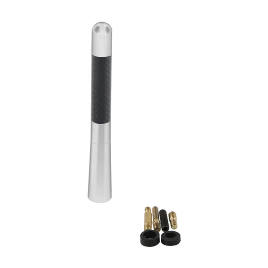 5 PCS Aluminum Alloy Carbon Brazing Antenna Car Decoration Beautiful Antenna Car Roof Antenna Modification(Silver) by buy2fix