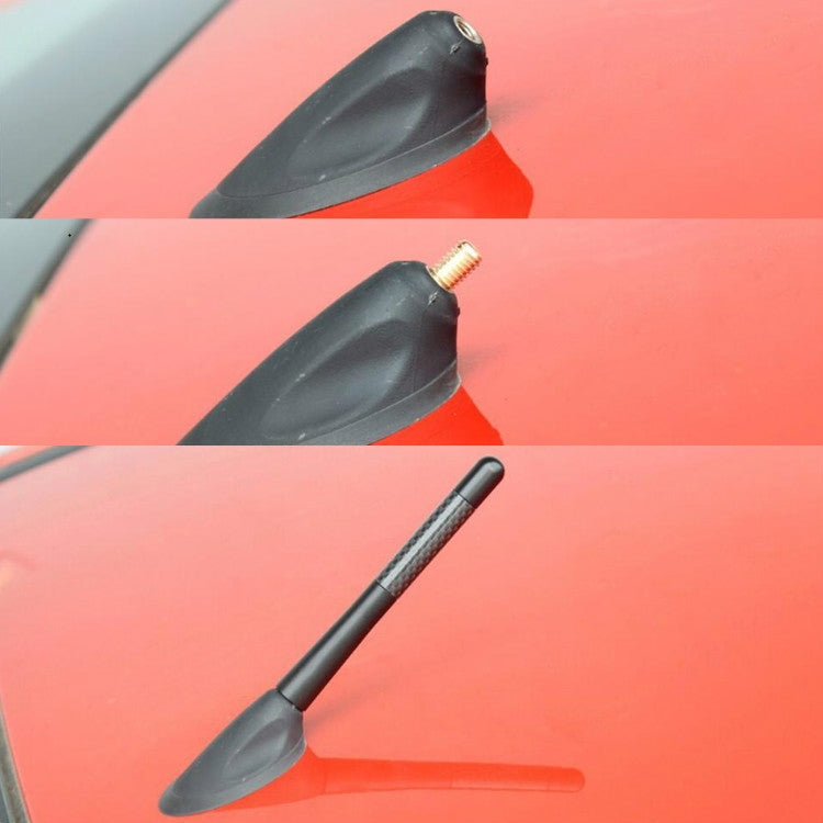 5 PCS Aluminum Alloy Carbon Brazing Antenna Car Decoration Beautiful Antenna Car Roof Antenna Modification(Red) by buy2fix