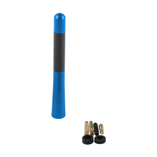 5 PCS Aluminum Alloy Carbon Brazing Antenna Car Decoration Beautiful Antenna Car Roof Antenna Modification(Blue) by buy2fix