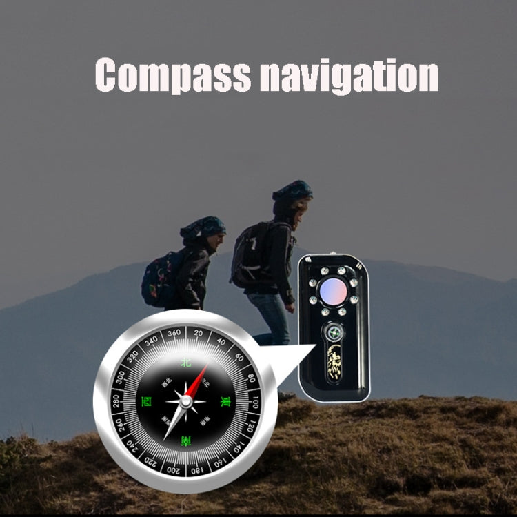 K300 Multifunctional Infrared Detector Hotel Anti-Snooping Camera Detection Travel Compass Anti-lost Device(Black) by buy2fix