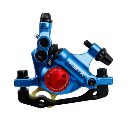 ZOOM HB100 Mountain Bike Hydraulic Brake Caliper Folding Bike Cable Pull Hydraulic Disc Brake Caliper, Style:Front(Blue) by Zoom
