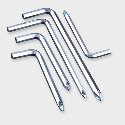 10pcs Screwdriver Hexagonal Wrench Scooter Repair Tools Cross Bit, Specification:4mm, Material:A3 Steel by buy2fix