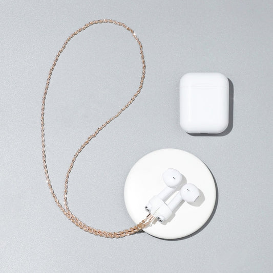 AIRPODS Wireless Headset Anti-lost Chain Strong Magnetic Sleeve Titanium Steel Stainless Steel Color Retention Anti-lost Necklace(Golden) by buy2fix