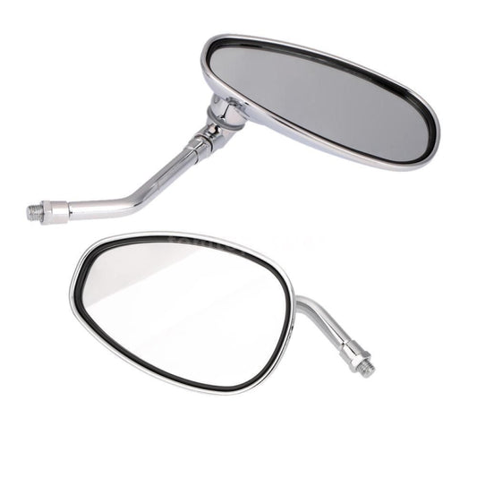 1 Pairs Motorcycle Electric Car Accessories Iron Rod Plating Mirror Rearview Mirror by buy2fix