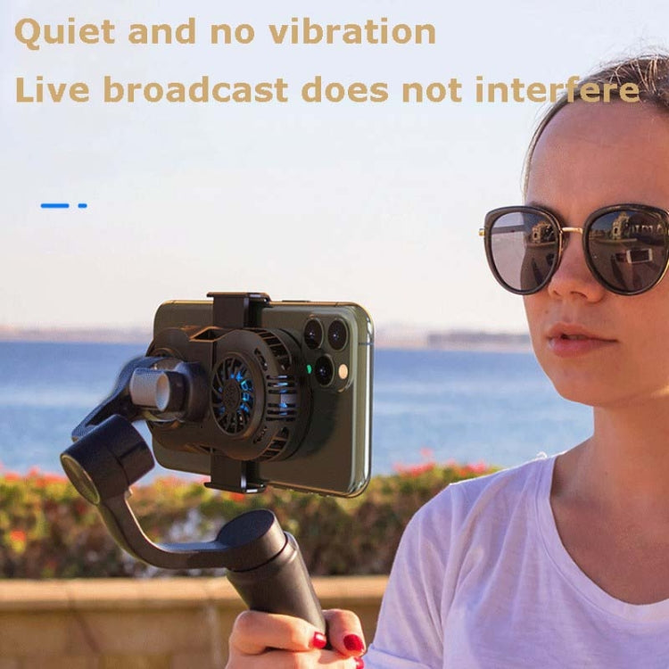 AH-102 Type-C / USB-C + USB Interface Dual Cooling And Fast Cooling Mobile Phone Radiator for 4-6.5 inch Mobile Phones, Power Cable Length: 1.5m(Black) by buy2fix