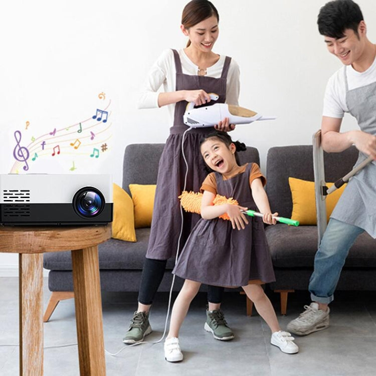 S261/J16 Home Mini HD 1080P Portable LED Projector, Support TF Card / AV / U Disk, Plug Specification:US Plug(Blue White) by buy2fix