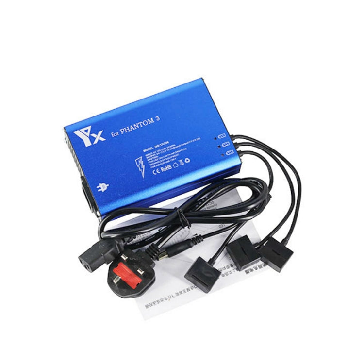 4 in 1 Parallel Power Hub Intelligent Battery Controller Charger for DJI Phantom 3 Standard SE FPV Drone, Plug Type:UK Plug by buy2fix