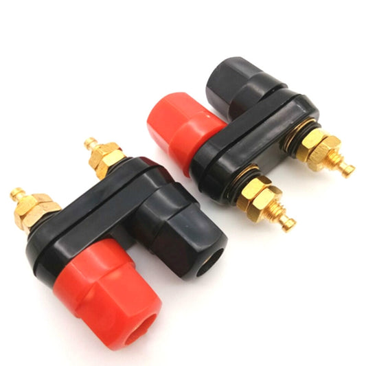 10 PCS One-piece Speaker Two-position Hexagonal Power Amplifier Terminal Red and Black Power Hexagonal Dual-connection Terminal by buy2fix