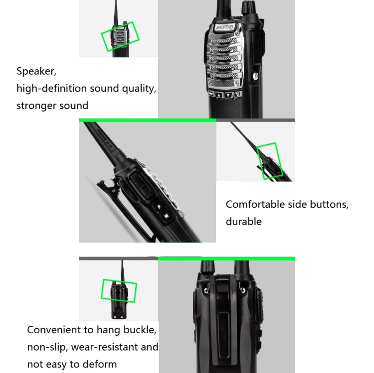 Baofeng UV-8D 8W High-power Dual-transmit Button Multifunctional Walkie-talkie, Plug Specifications:AU Plug by Baofeng